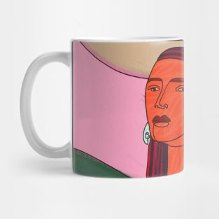 Woman Portrait Fashion Retro Boho Mug